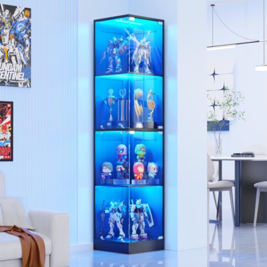 Glass Cabinet Display - Armário de canto com portas de
