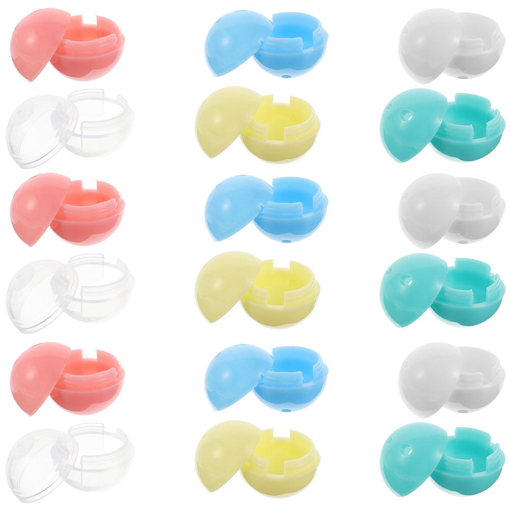 Prize Capsule Toy Machine - 30 Peças de Mini Cápsulas Redondas