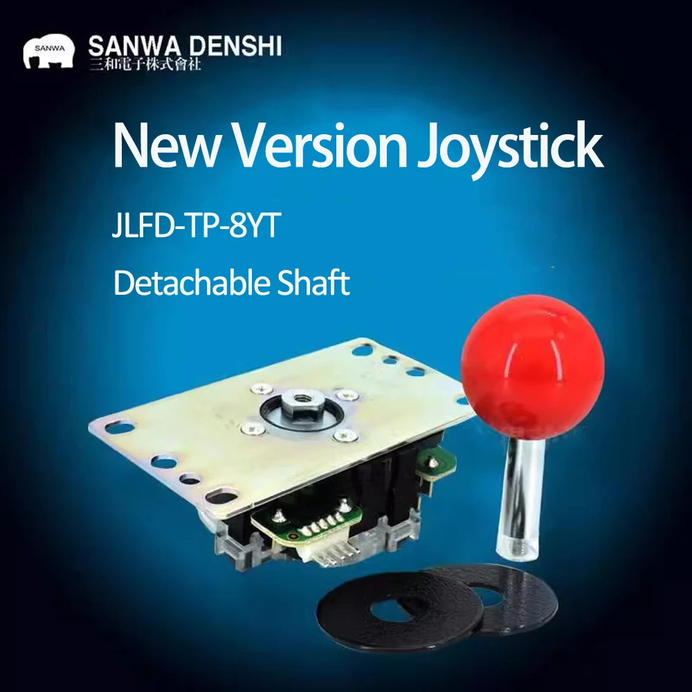 Arcade Game Jackpot - Joystick SANWA original do Japão, JLFD-TP-8YT,