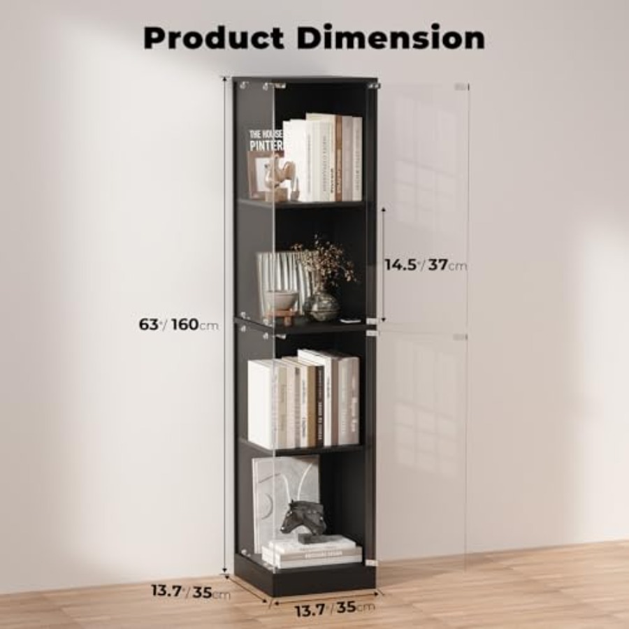 Armário de canto com portas de - Glass Cabinet Display avaliação e preço