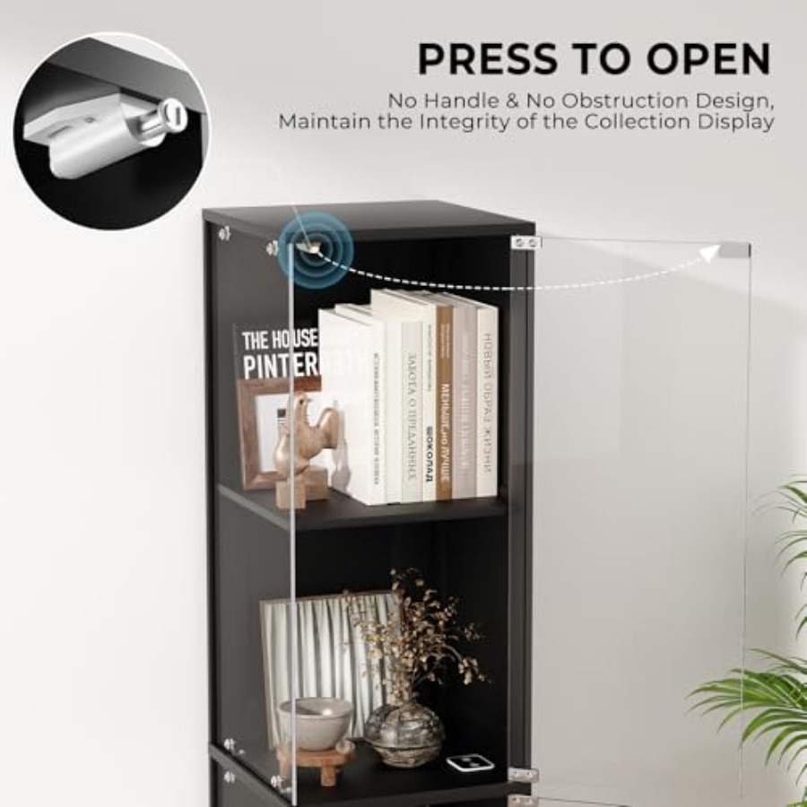 Armário de canto com portas de - Glass Cabinet Display avaliação e preço