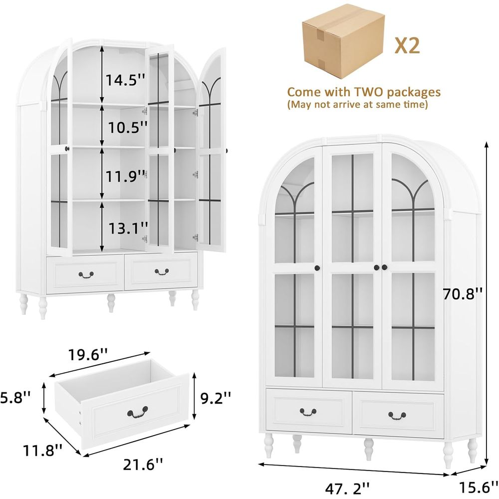 Armário de Cozinha Arqueado de - Glass Cabinet Display avaliação e preço