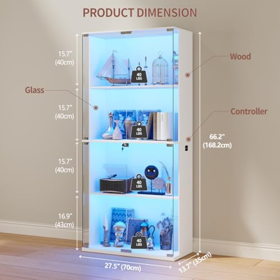 Armário Expositor de Vidro 66  - Glass Cabinet Display avaliação e preço