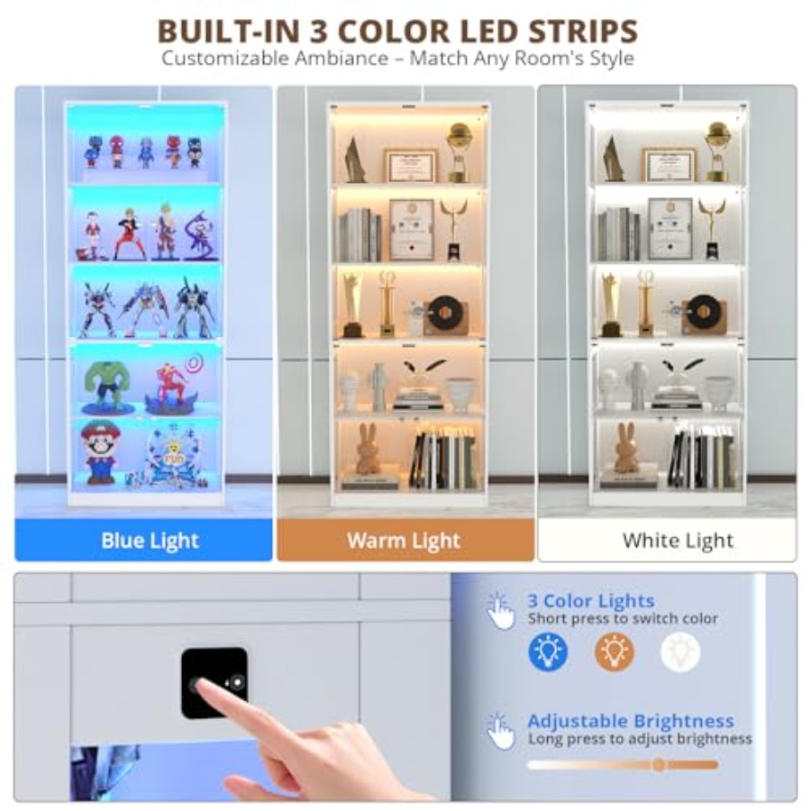 Armário de Exibição de 80'' co - Glass Cabinet Display avaliação e preço