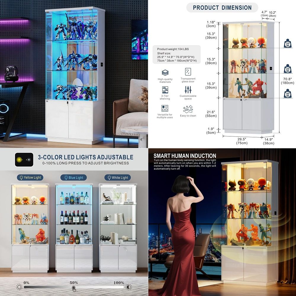 Armário Expositor com Portas d - Glass Cabinet Display avaliação e preço