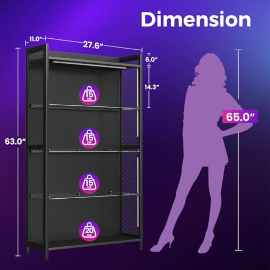 Vitrine com Prateleiras de Vid - Glass Cabinet Display avaliação e preço