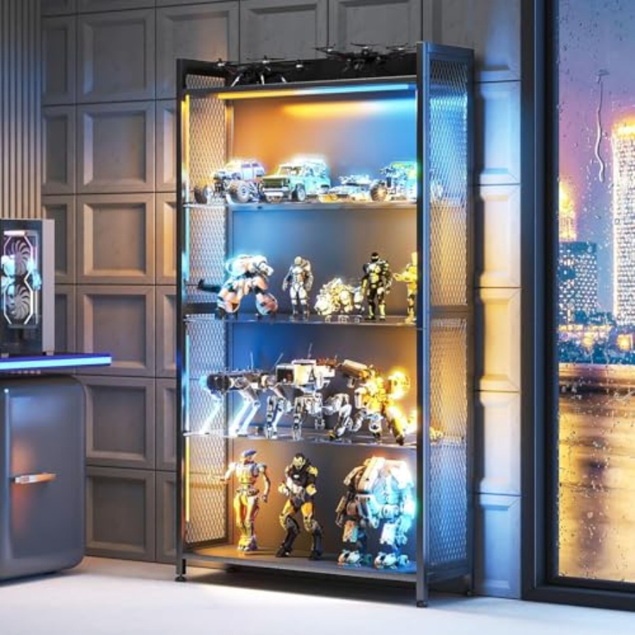 Vitrine com Prateleiras de Vid - Glass Cabinet Display avaliação e preço