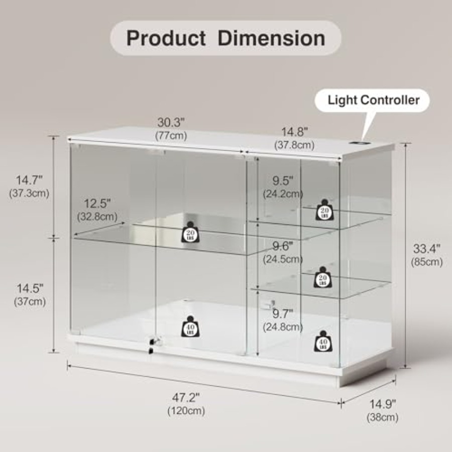 Armário de Exibição de Vidro R - Glass Cabinet Display avaliação e preço