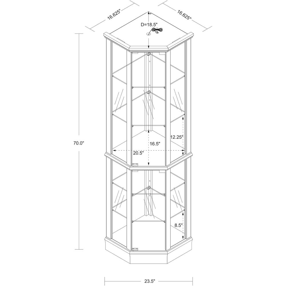 Vitrine de Exibição Iluminada  - Glass Cabinet Display avaliação e preço